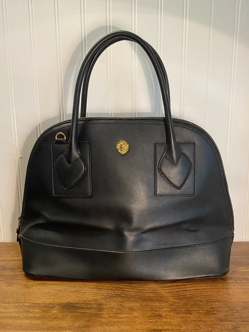 Anne Klein - Black Dome Satchel Handbag